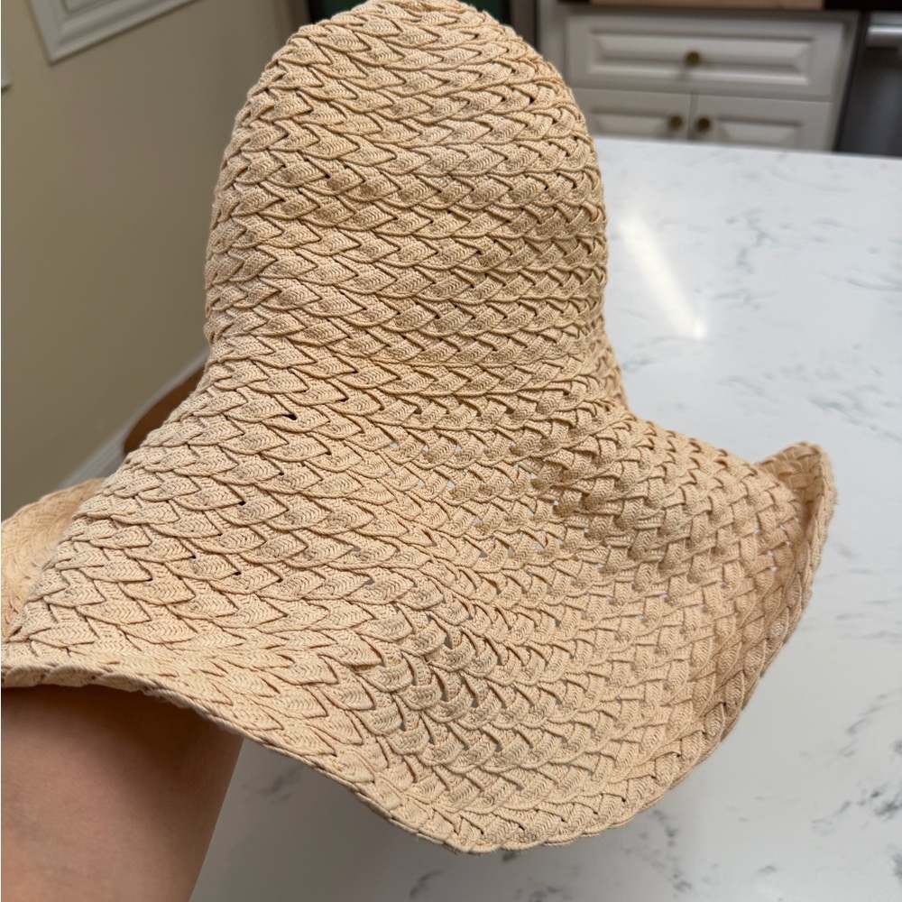 Kokin Wide Brim Straw Sun Hat - Beige